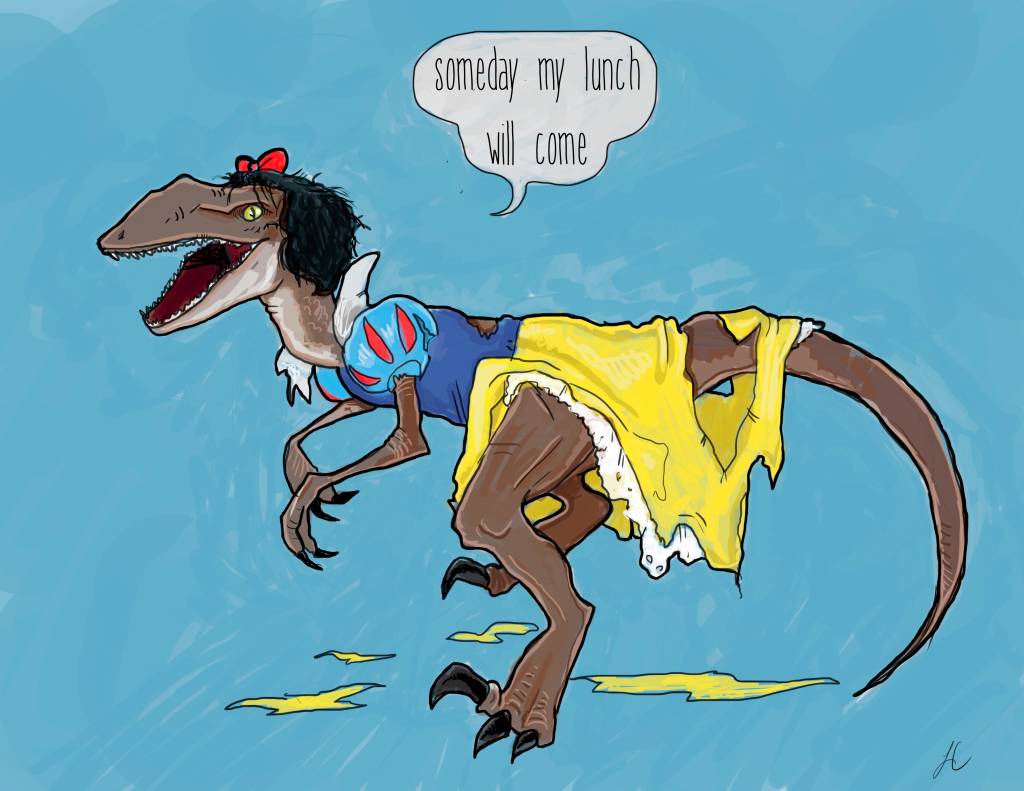 Como seria se as princesas da Disney fossem… velociraptors?