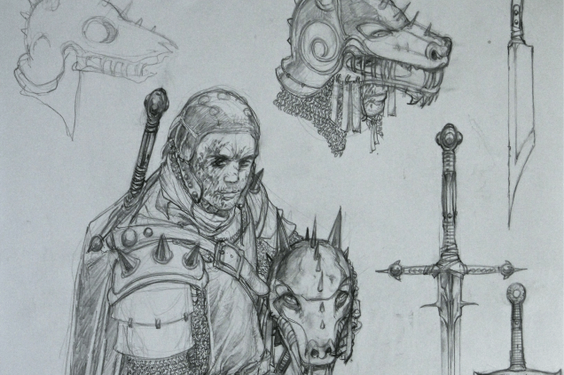 Will foi responsável por desenhar a armadura de Sandor Clegane, O Cão. Will foi responsável por desenhar a armadura de Sandor Clegane, O Cão.