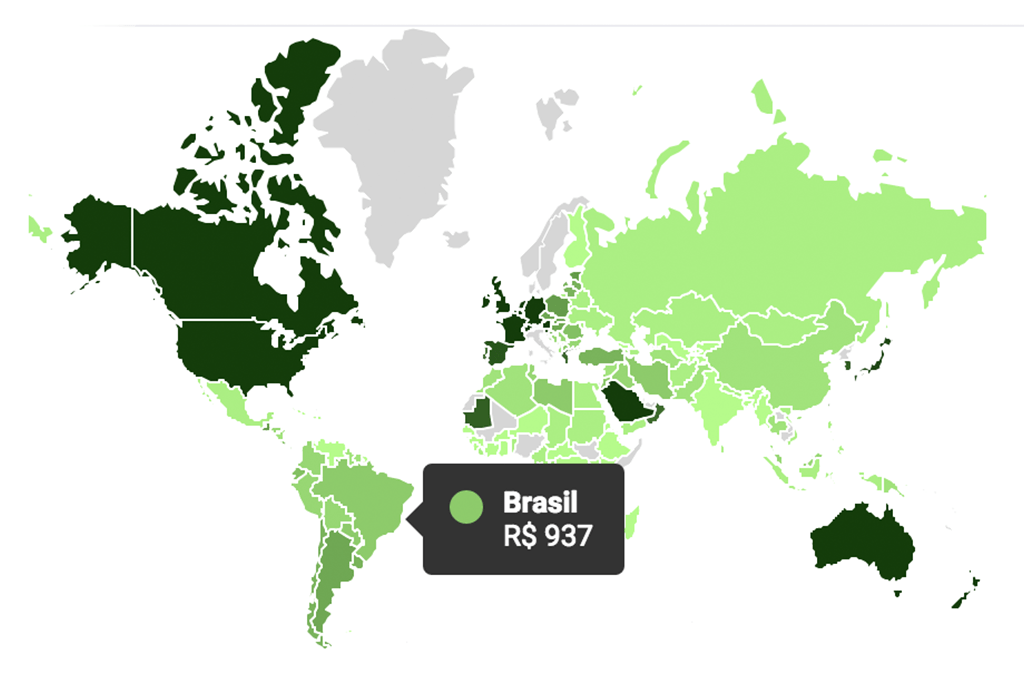 Como é o salário mínimo no resto do mundo?