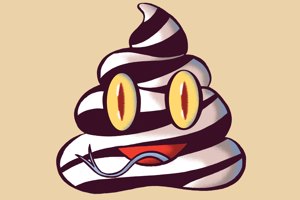 Por que as fezes das víboras saem em preto e branco?