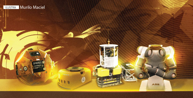 Que robôs são utilizados na indústria e na saúde?