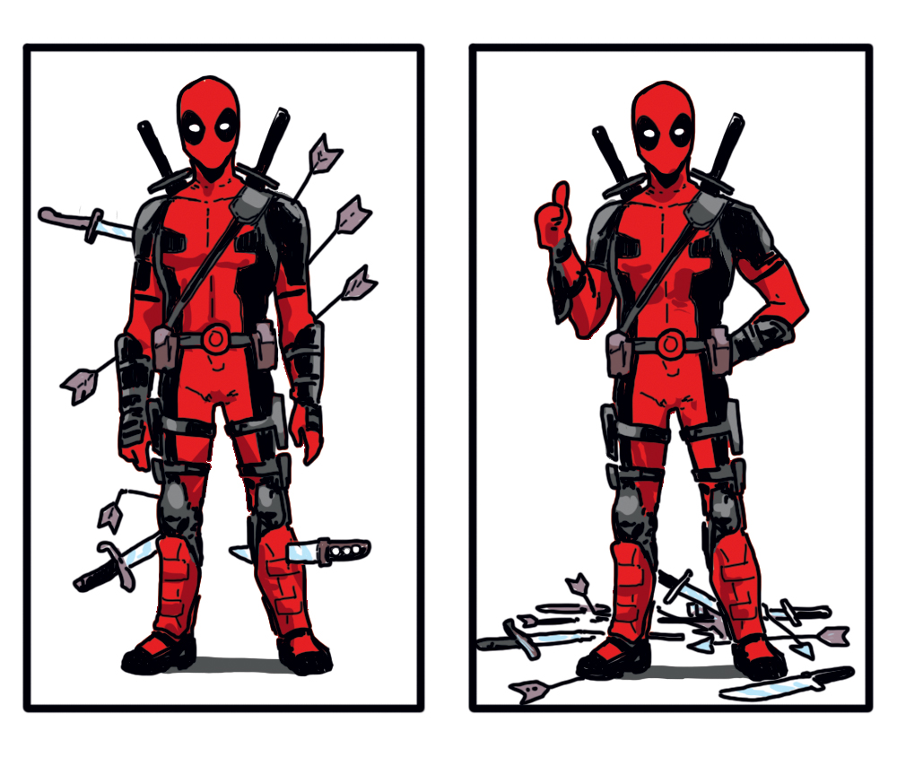 As armas e os poderes de Deadpool