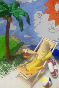 escultura-banana-praia