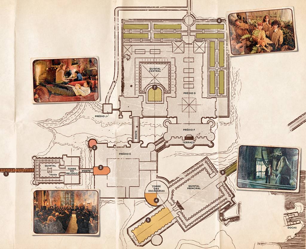 Como era o mapa de Hogwarts segundo a franquia “Harry Potter”?