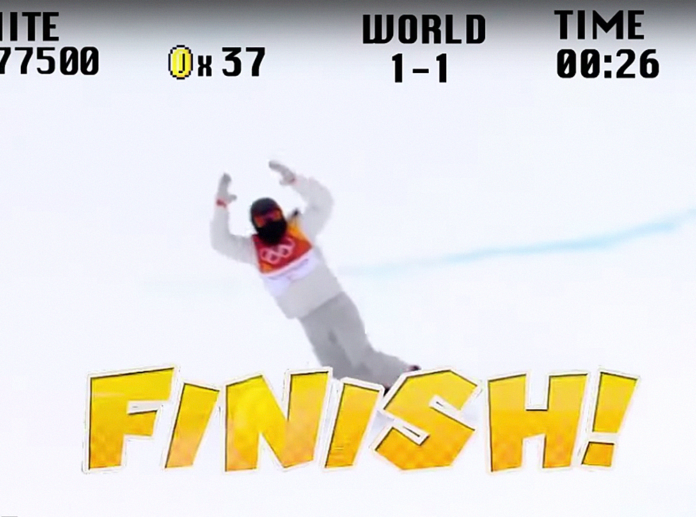 Olimpíada de Inverno + ‘Super Mario’ só pode dar coisa boa