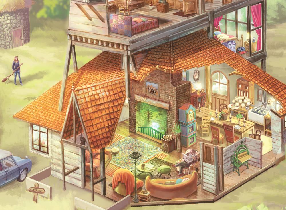 Infográfico: a Toca da família Weasley, de Harry Potter