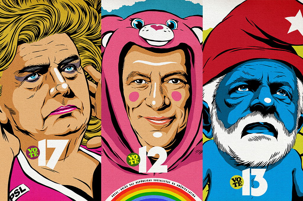 Ilustrador de “Black Mirror” cria pôsteres sobre candidatos à presidência