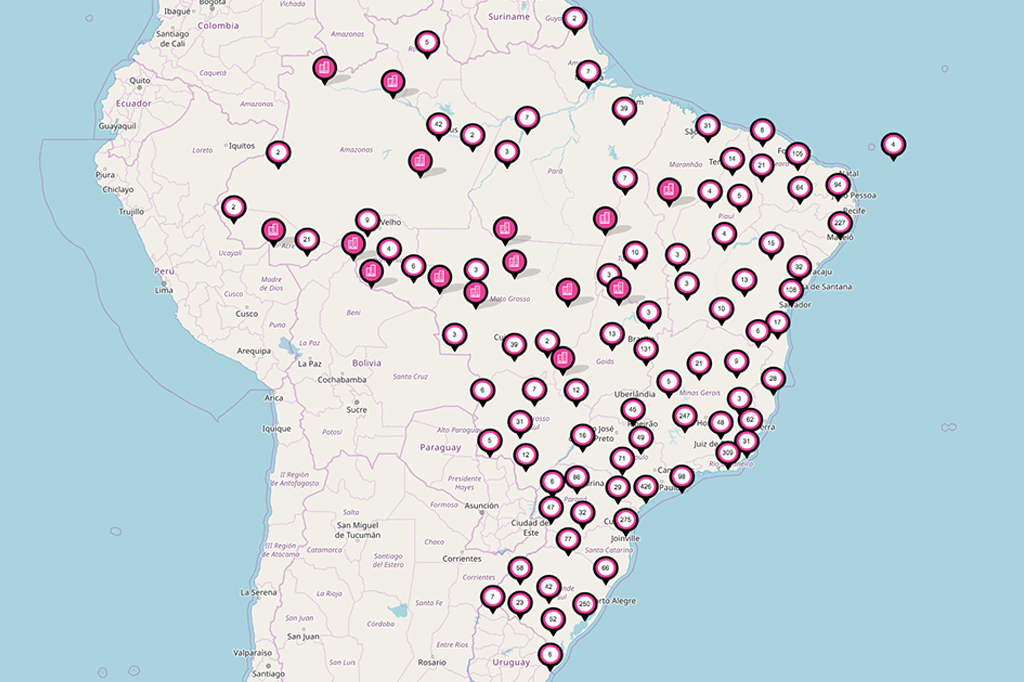 O mapa interativo dos museus brasileiros