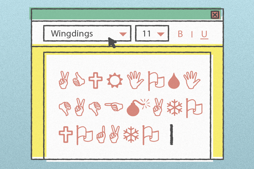 Por que existe a fonte Wingdings?