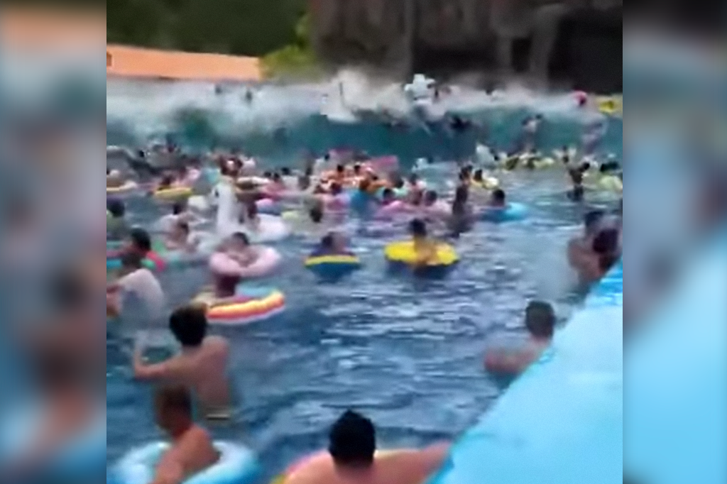 Piscina de ondas em parque aquático chinês faz tsunami sem querer