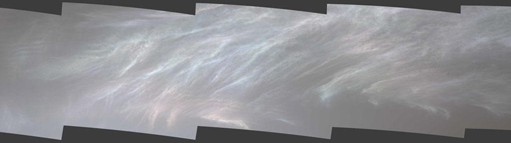 Rover da Nasa capta imagens de nuvens raras em Marte Foto de nuvens capturadas em Marte pelo rover Curiosity.