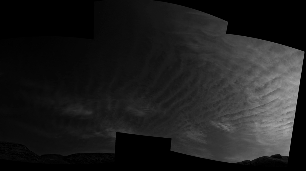 Rover da Nasa capta imagens de nuvens raras em Marte Foto de nuvens capturadas em Marte pelo rover Curiosity.