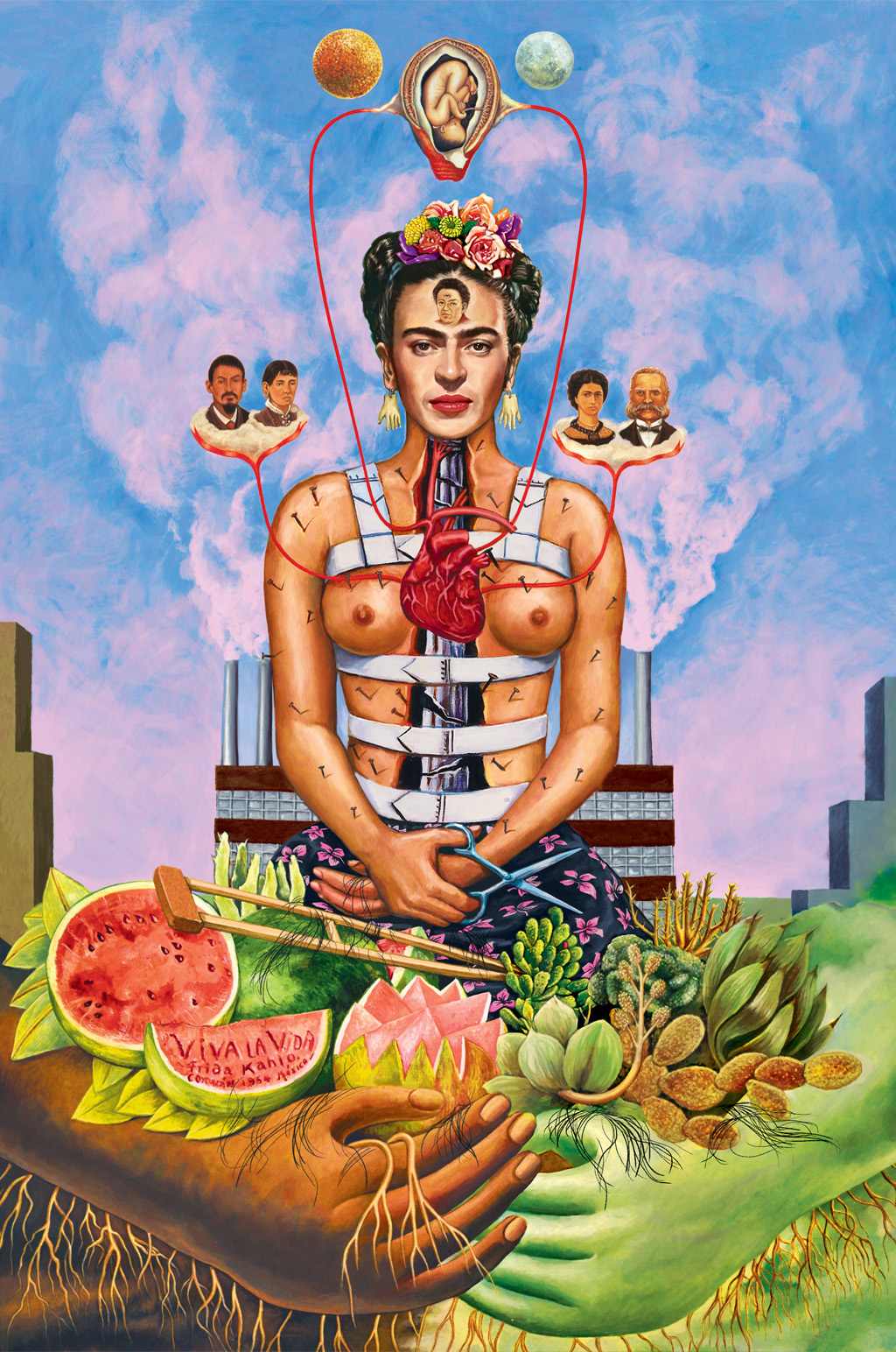 Ilustra&ccedil;&atilde;o da Frida Kahlo.