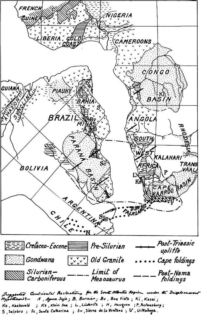 A geological comparison of South America with South Africa .