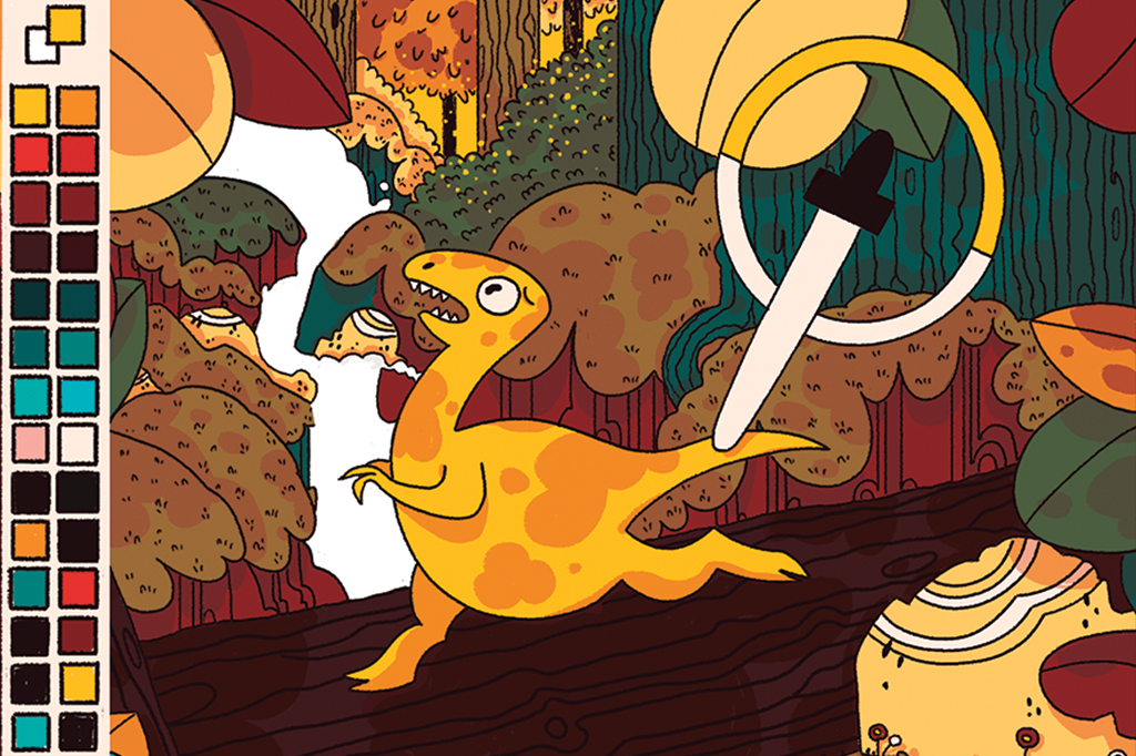 Como sabemos de que cor eram os dinossauros para desenhá-los?