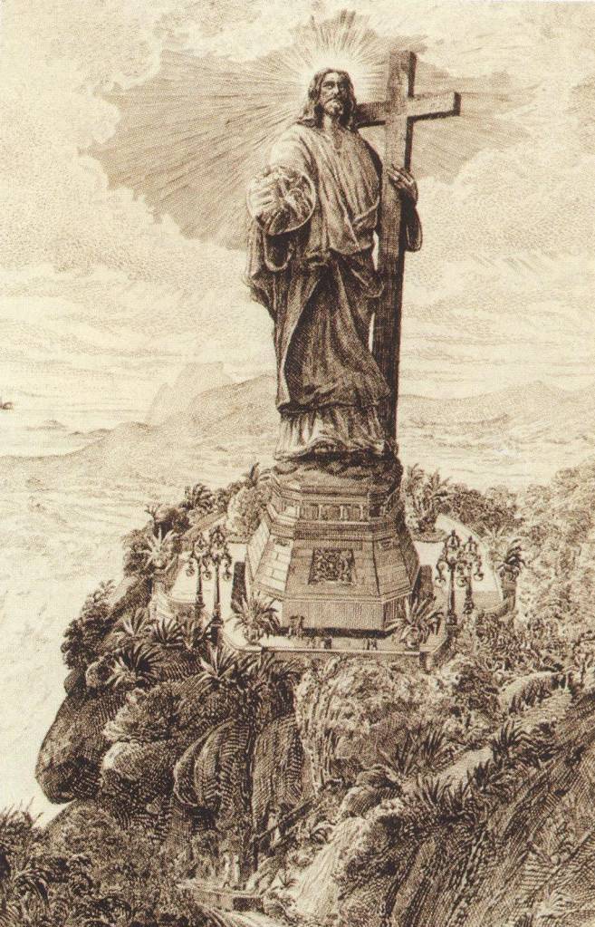 Ilustração do primeiro projeto do Cristo Redentor.