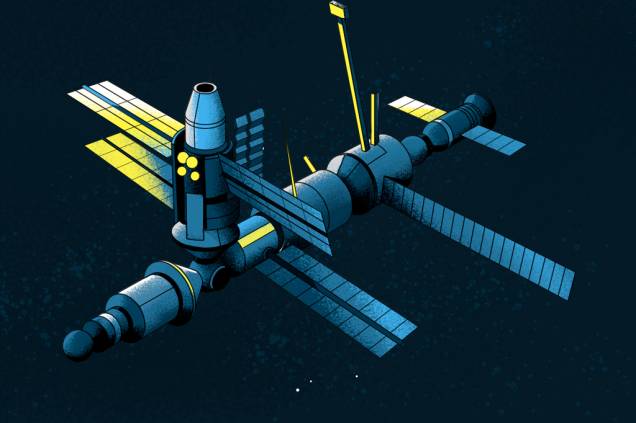 Mir (1986). Sua construção sofreu vários atrasos, e ela só foi ao espaço na reta final da URSS. Tinha 130 toneladas, quase o dobro da americana Skylab – era a coisa mais pesada a ser colocada em órbita pelo homem. Nela, o russo Valeri Polyakov marcou um recorde até hoje insuperado: entre 1994 e 1995, passou 437 dias morando na estação (que foi desativada em 2001). Mir (1986). Sua construção sofreu vários atrasos, e ela só foi ao espaço na reta final da URSS. Tinha 130 toneladas, quase o dobro da americana Skylab – era a coisa mais pesada a ser colocada em órbita pelo homem. Nela, o russo Valeri Polyakov marcou um recorde até hoje insuperado: entre 1994 e 1995, passou 437 dias morando na estação (que foi desativada em 2001).