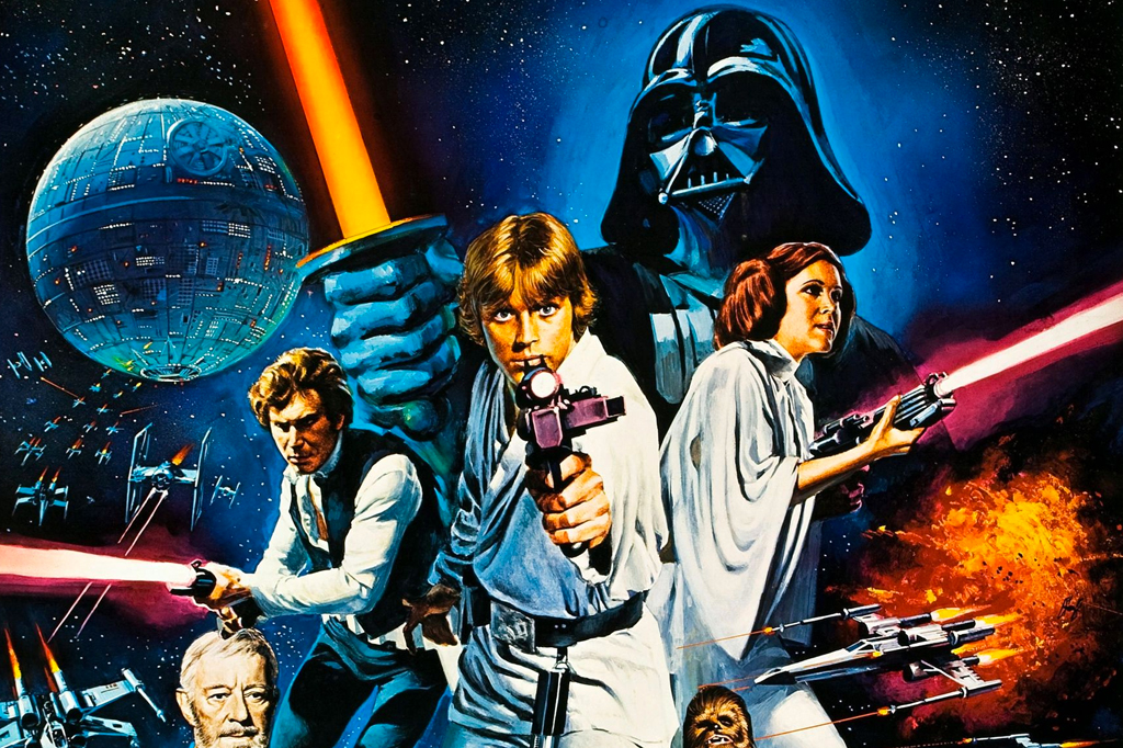 Parte de um pôster de Star Wars.