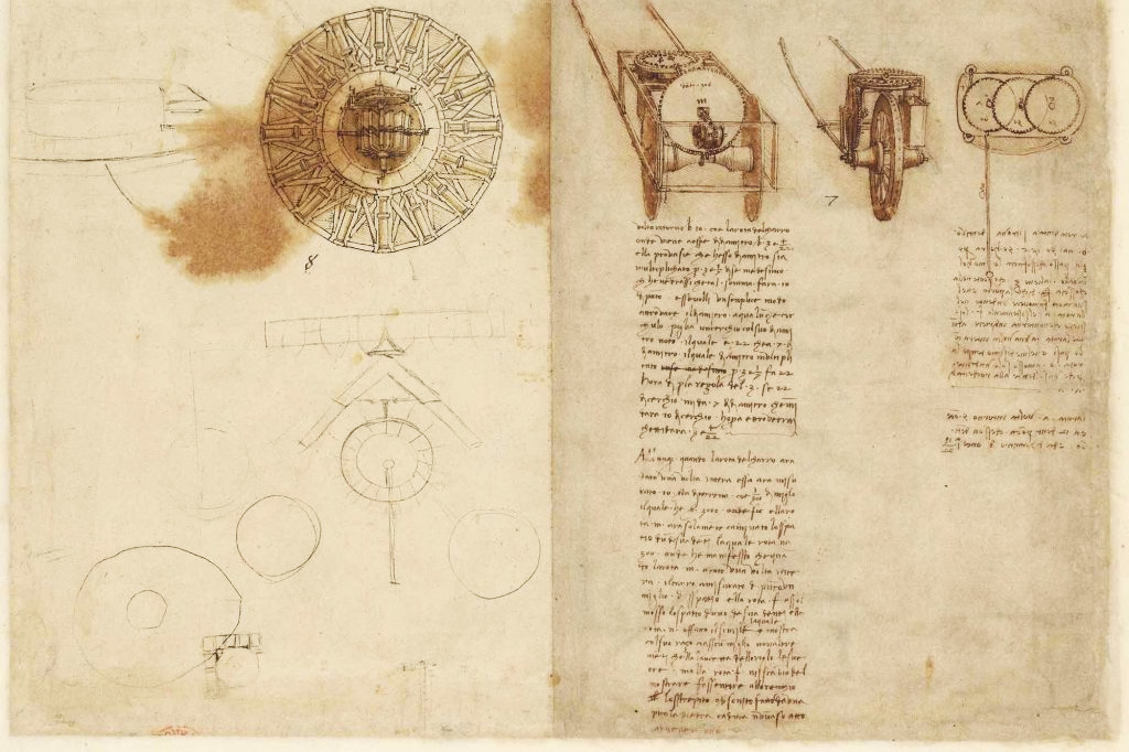 codex-da-vinci-03 Imagem de uma página do Codex Atlanticus.