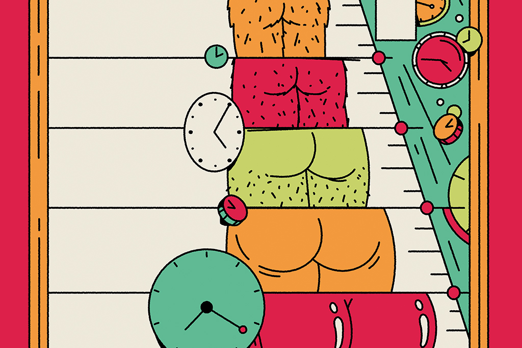 SI_451_Bunda3 Bundas ilustradas em uma espécie de linha do tempo, mostrando a evolução do crescimento dessa parte do corpo.