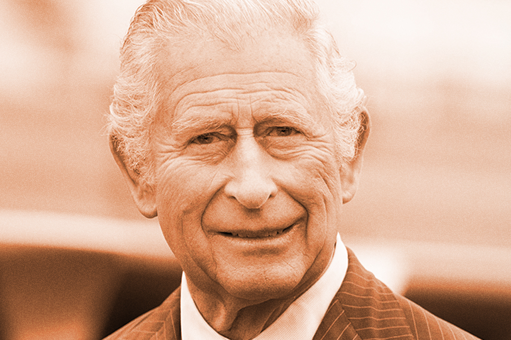 Montagem com os retratos de Charles II e Charlinho.