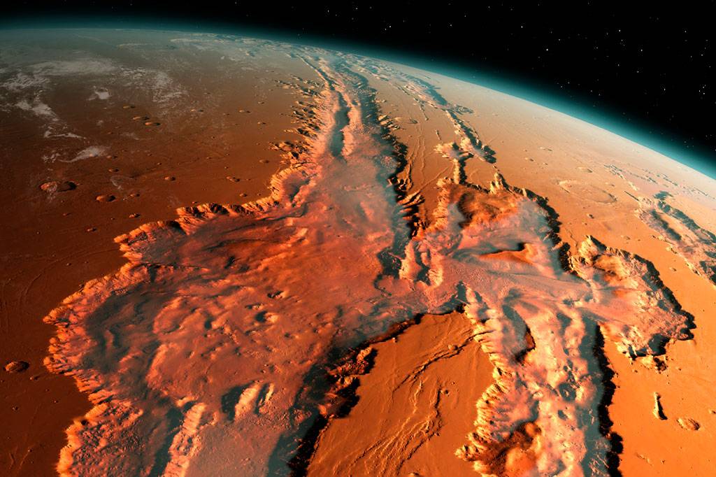 A superfície de Marte tem padrões topográficos parecidos com os da Terra, segundo estudo