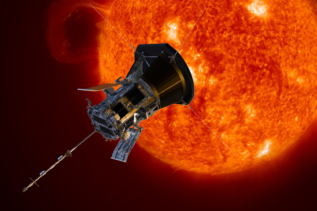 Renderização artística da Parker Solar Probe