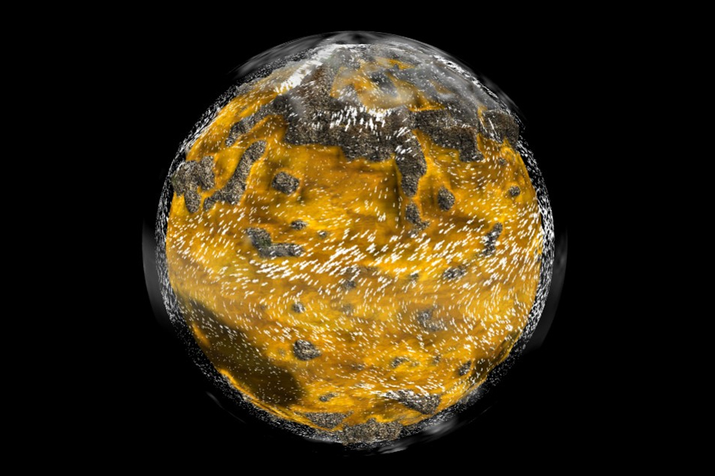 Modelo de simulação do planeta Arrakis.