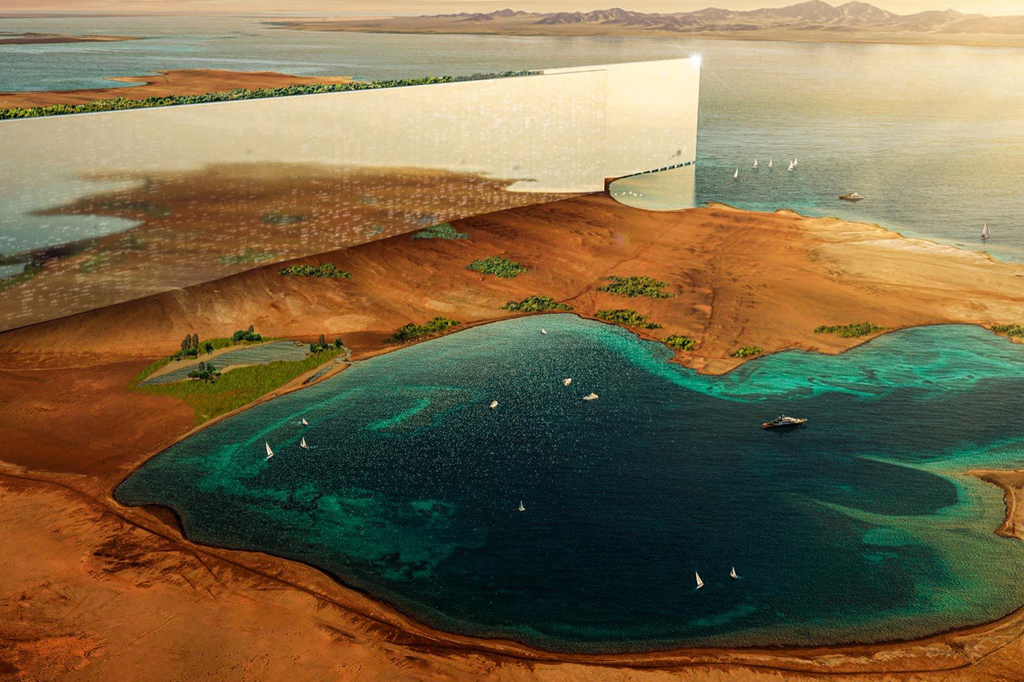 Cidade vertical na Arábia Saudita.