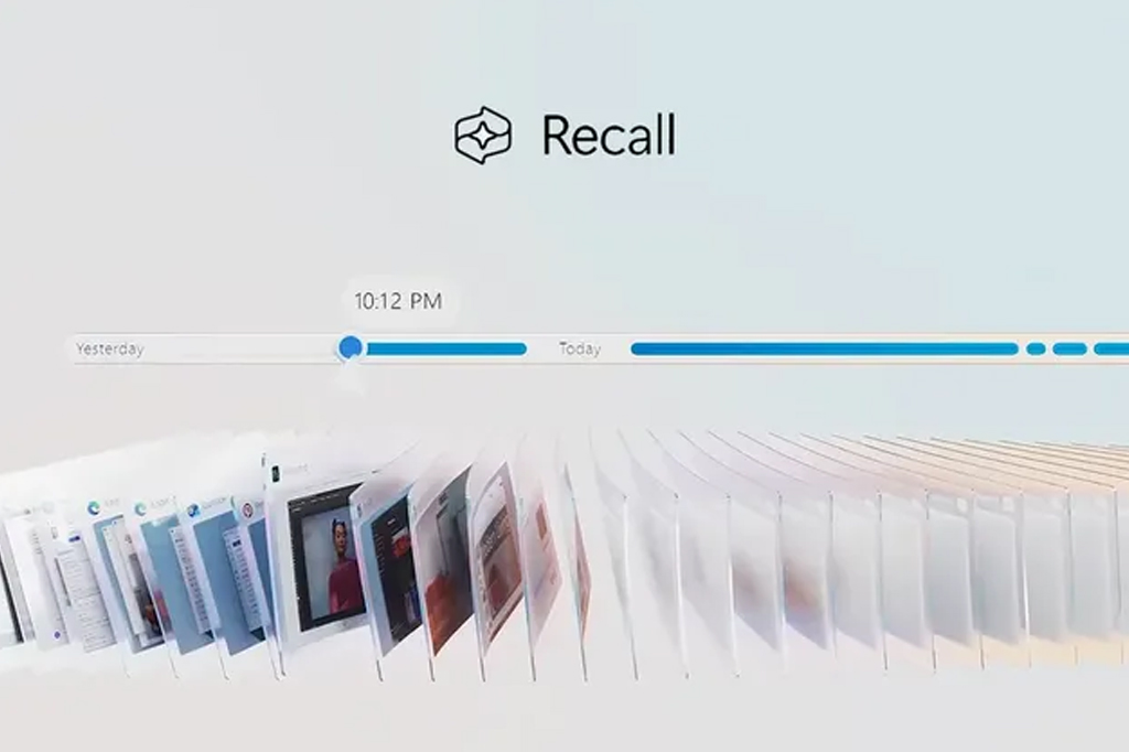 Captura de tela de recurso da Inteligência Artificial "Recall"