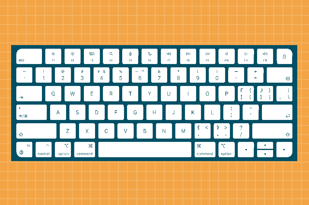 Imagem de um teclado chines.