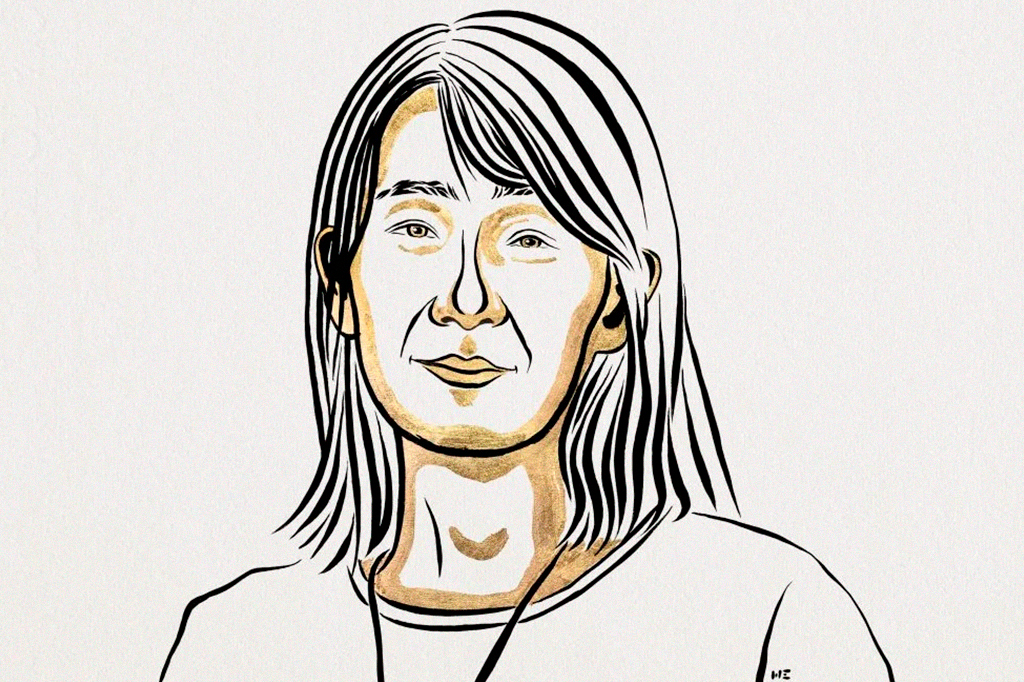Ilustrção da autora sul-coreana Han Kang, ganhadora do Prêmio Nobel de Literatura 2024