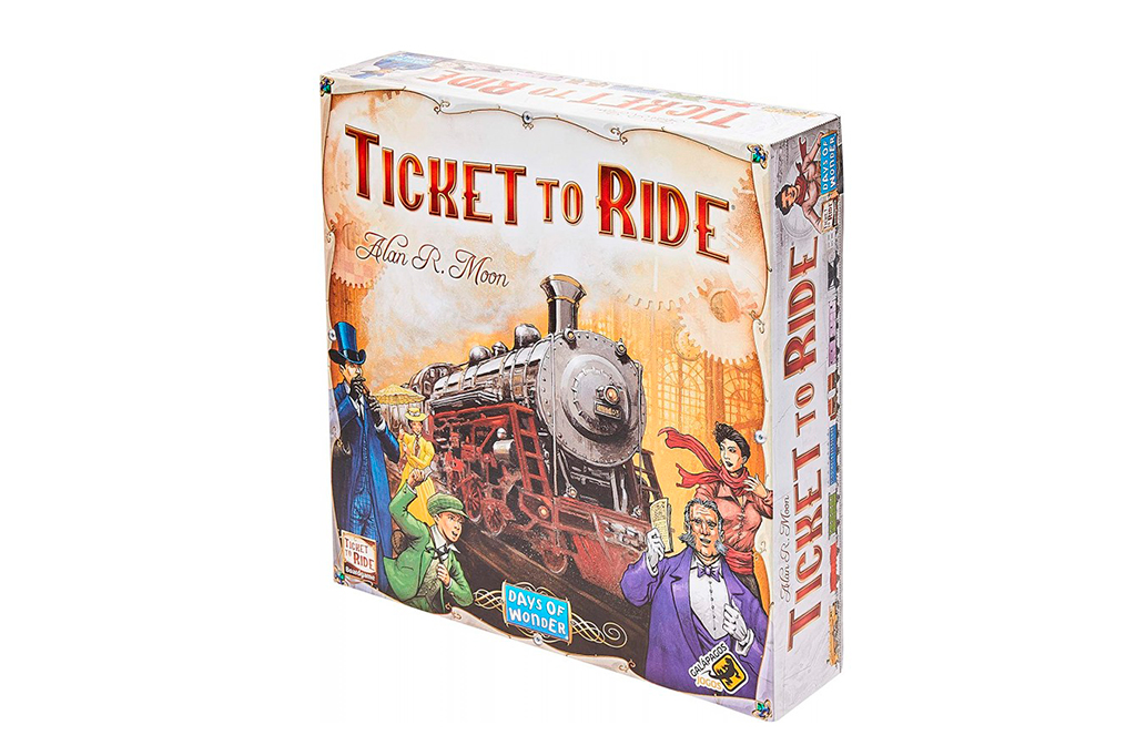 Jogo de tabuleiro "Ticket to Ride".