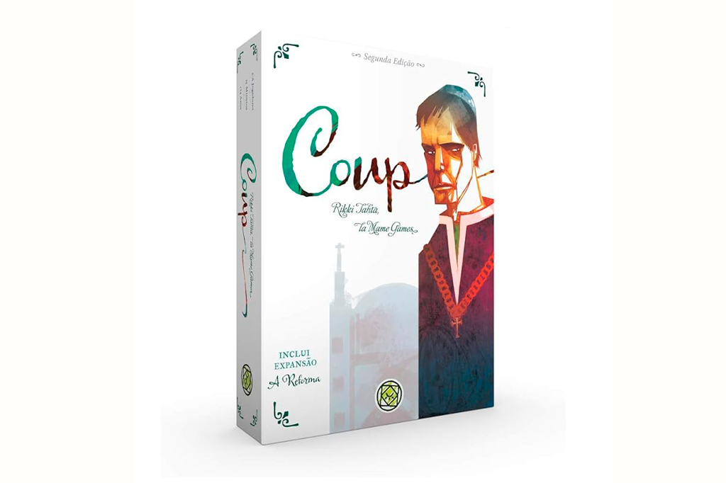 Jogo de tabuleiro "Coup".