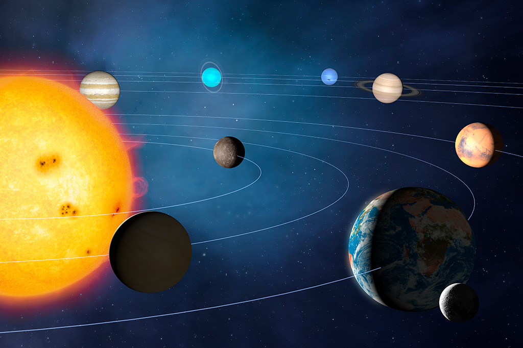 Imagem do sistema solar.