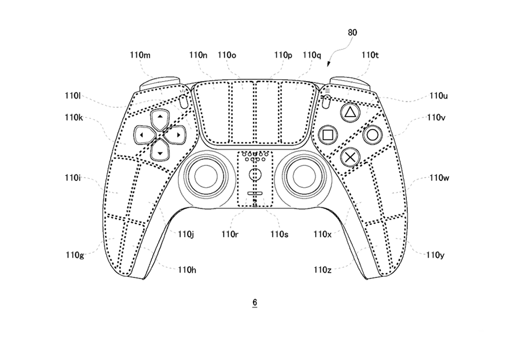 Desenho técnico do controle de PlayStation produzido pela Sony.