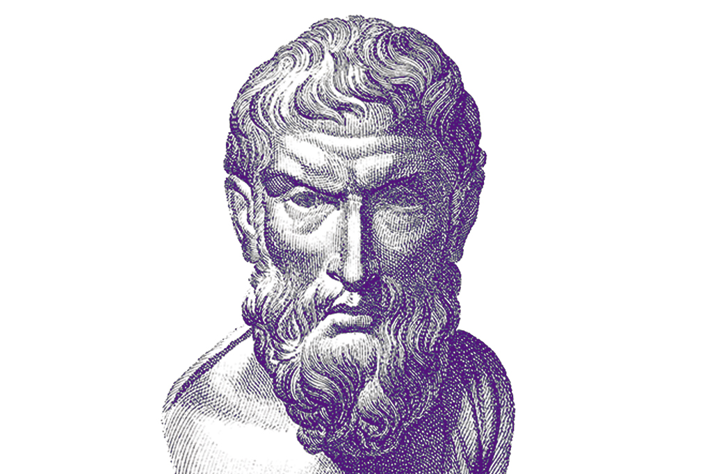 Ilustração de Busto de Epicuro