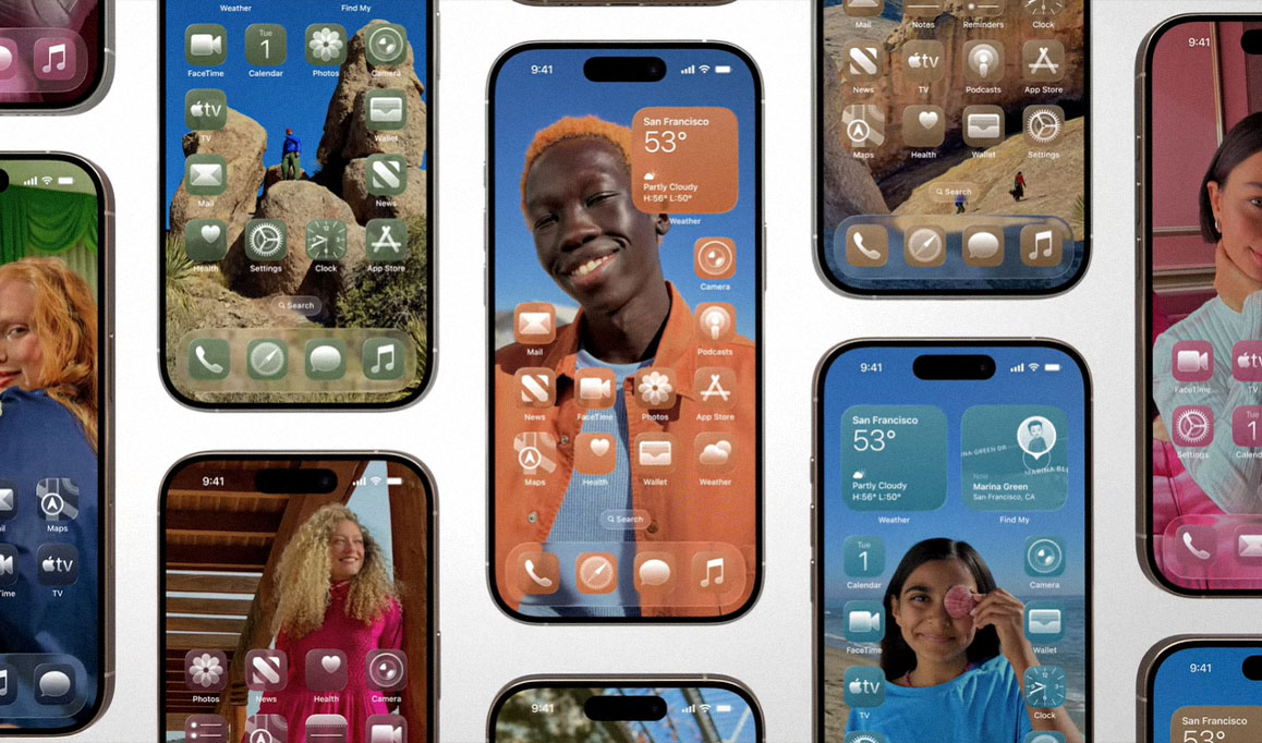 Visual Liquid Glass anunciado durante a WWDC 2025.