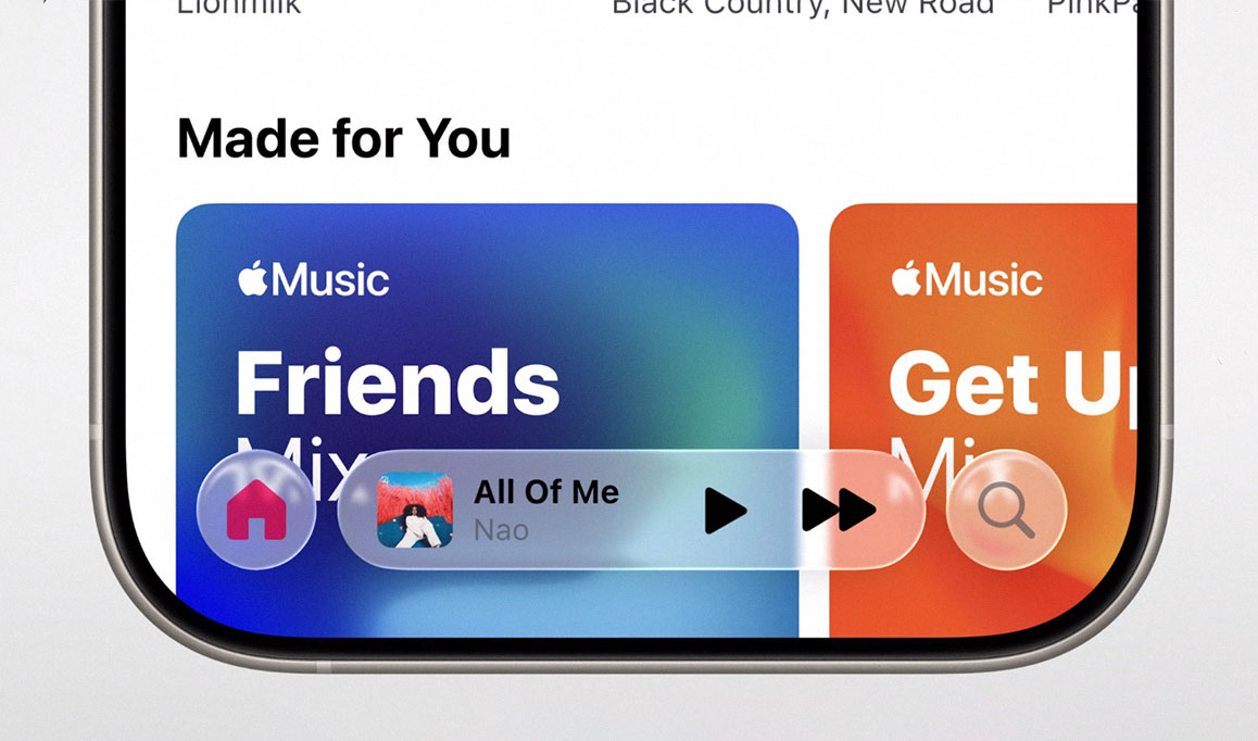 Visual Liquid Glass anunciado durante a WWDC 2025.