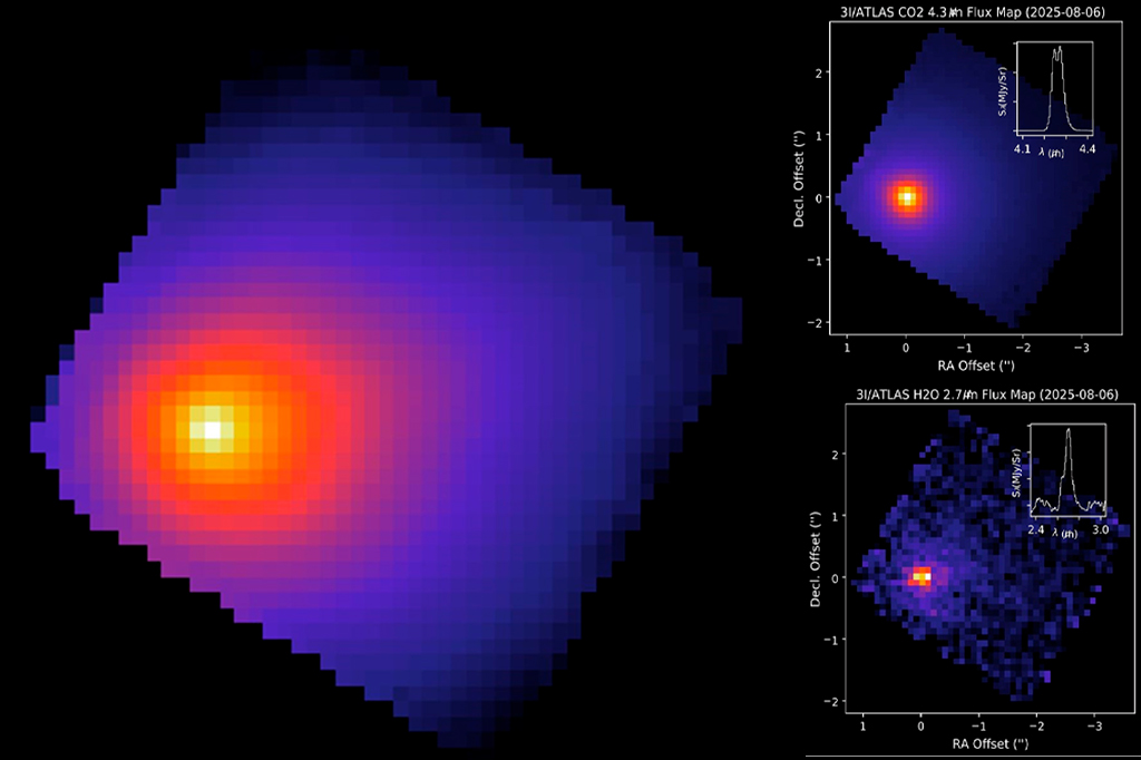 Cometa 3I/ATLAS tem composição química inesperada, apontam dados do James Webb